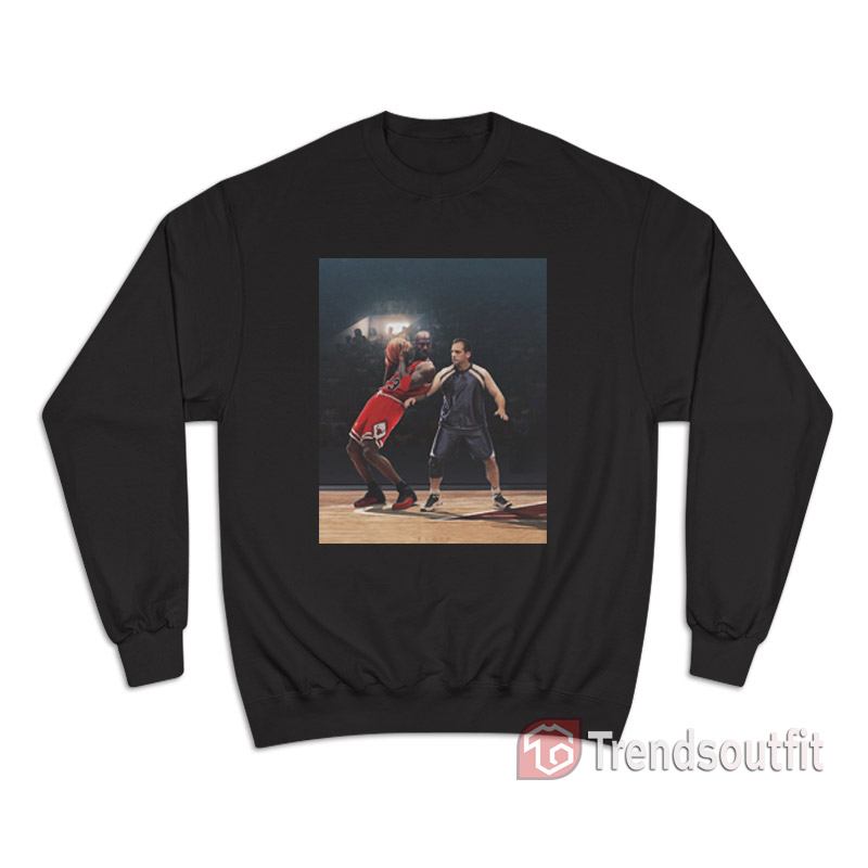 Michael Scott Vs Michael Jordan Playing Basketball Sweatshirt