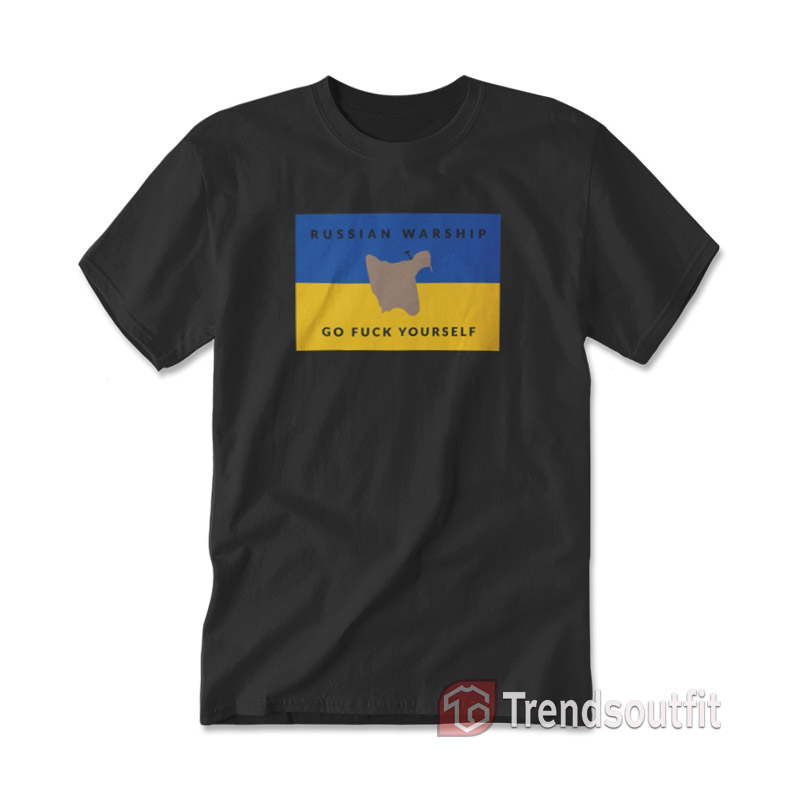 Russian Warship Go Fuck Yourself Map T-Shirt