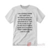 Bang Energy I Am A Clinically Insane And I Want To Kill T-Shirt