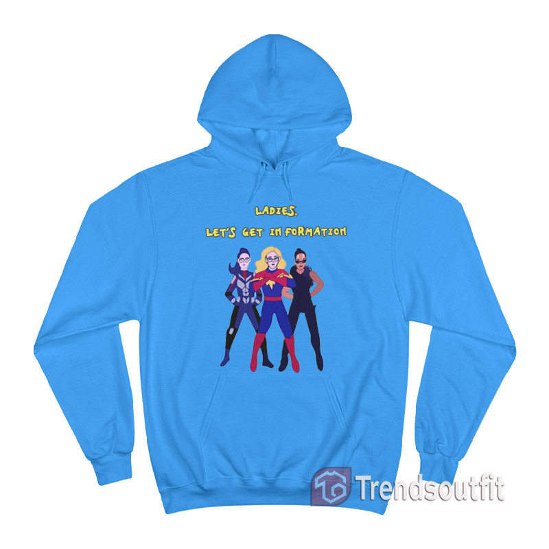 Ms Marvel Ladies Let's Get Information Hoodie