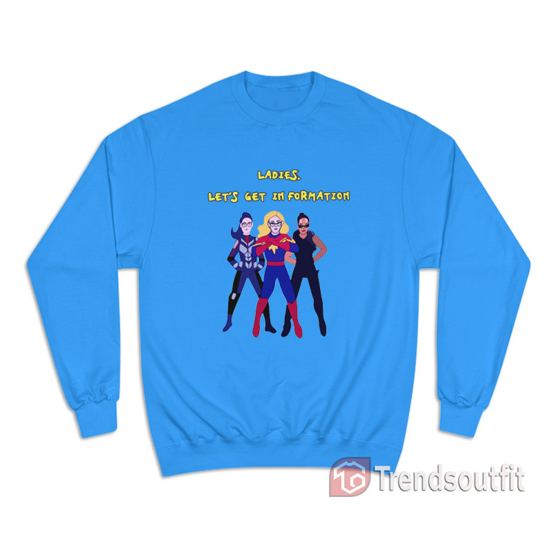 Ms Marvel Ladies Let's Get Information Sweatshirt