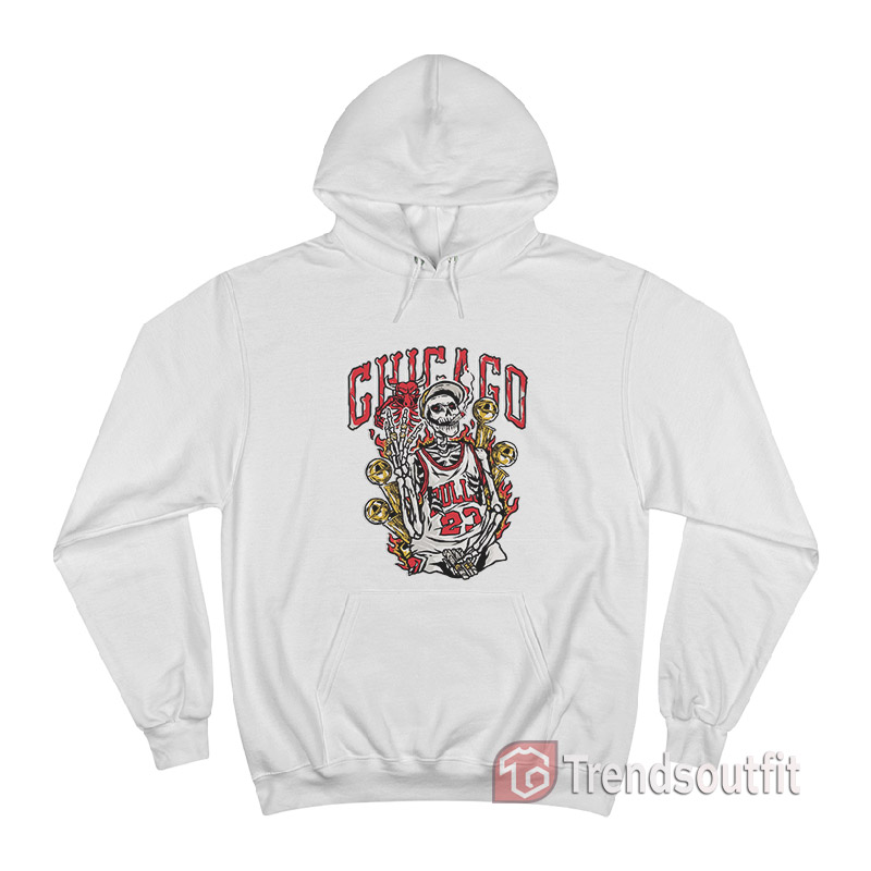 Chicago Bulls 23 Michael Jordan Skeleton Hoodie - Trendsoutfit.com