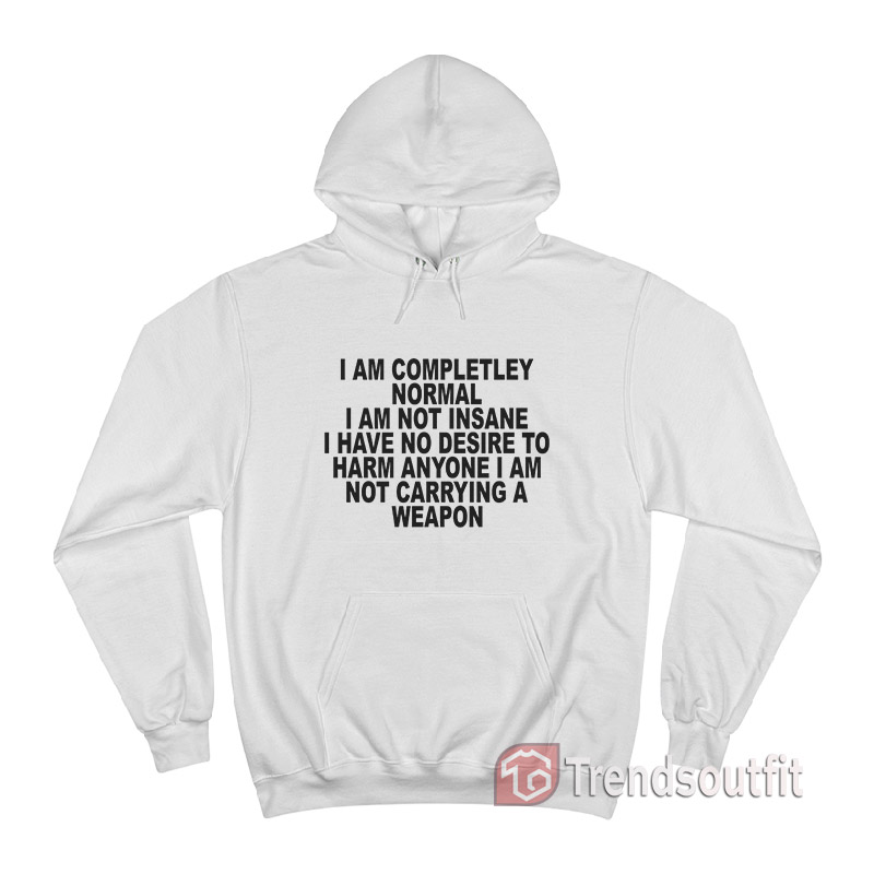 I Am Completley Normal I Am Not Insane Hoodie