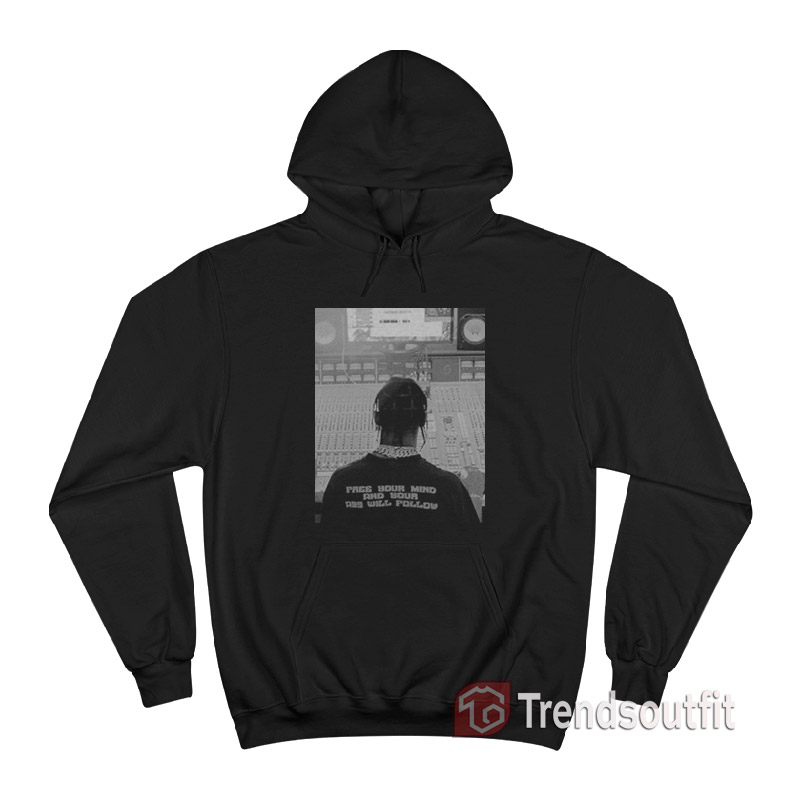 Scott In The Studio Putting On Clothes Free Your Mind Hoodie