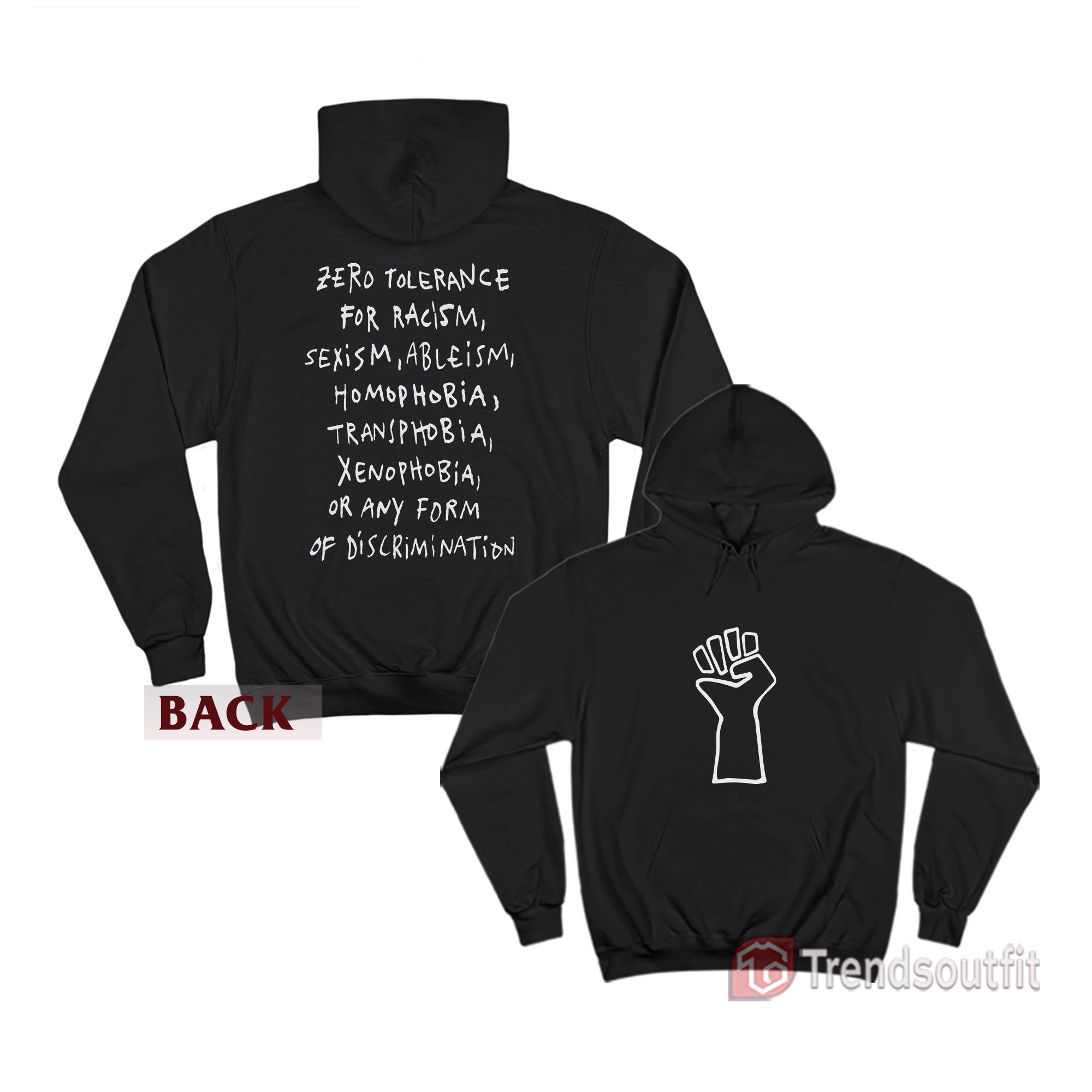 Zero Tolerance For Racism Hoodie