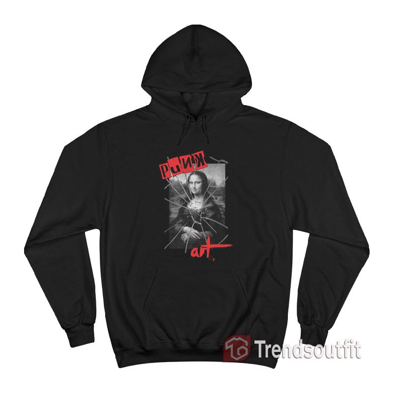 Punk Art Mona Lisa Da Vinci Vandal Art Hoodie