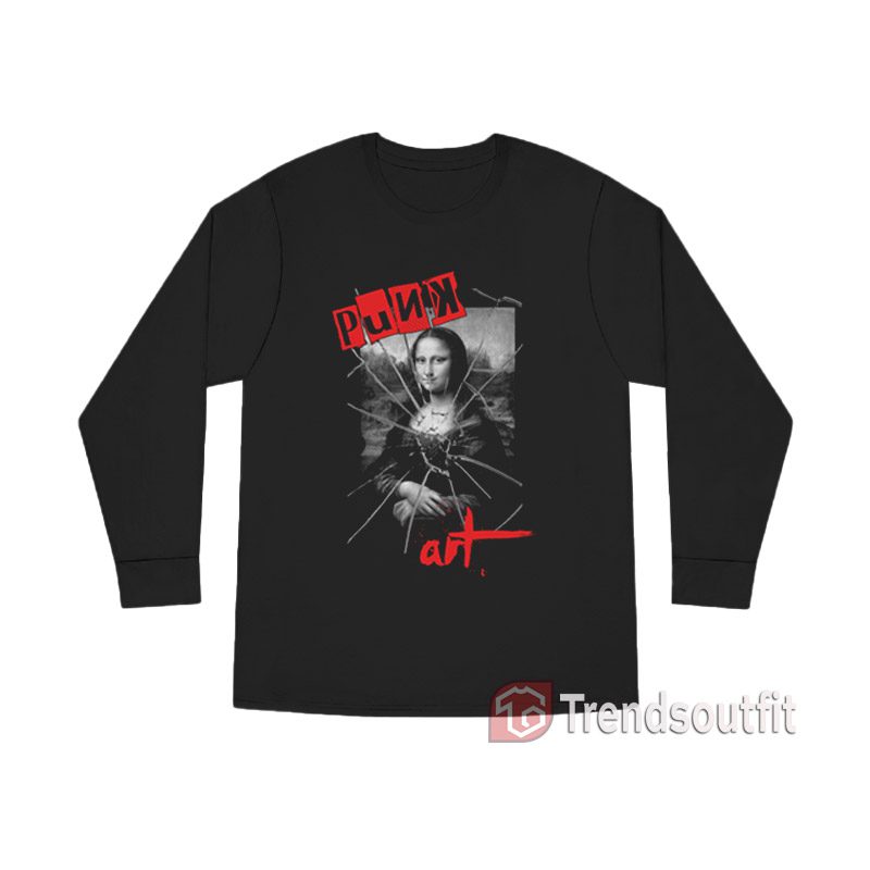 Punk Art Mona Lisa Da Vinci Vandal Art Long Sleeve Shirt