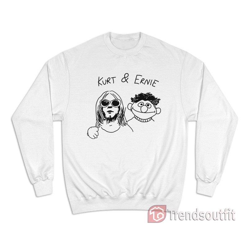 Kurt Cobain And Ernie Sesame Street Meme Sweatshirt