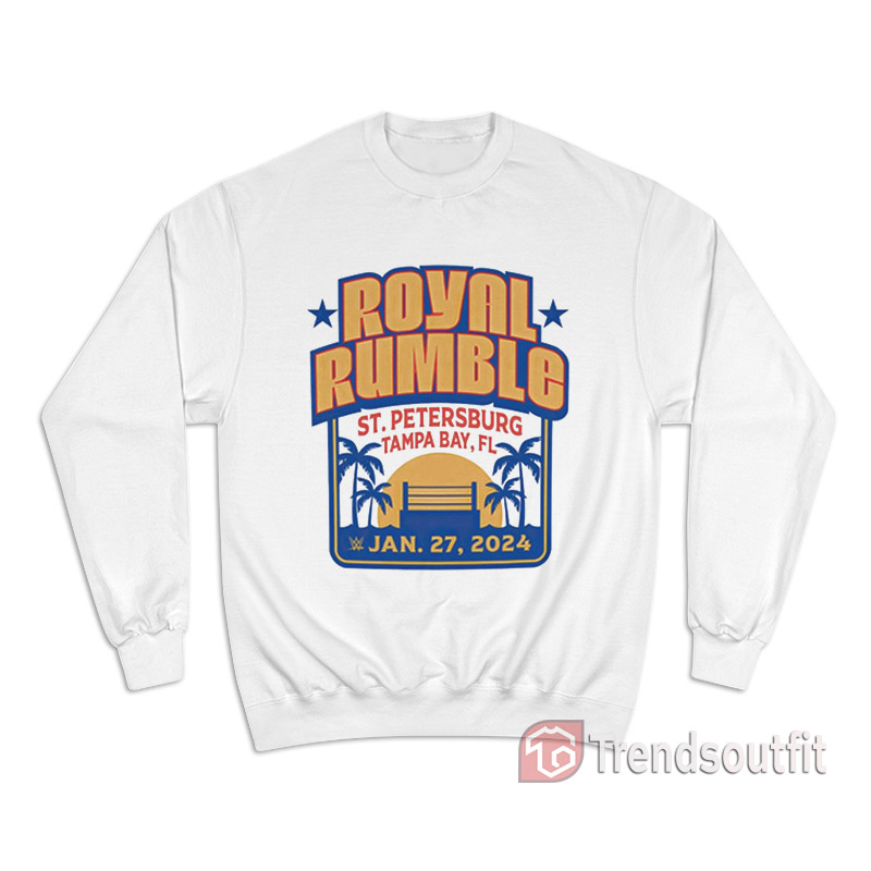 WWE Sportiqe Royal Rumble 2024 St.Petersburg Florida Sweatshirt