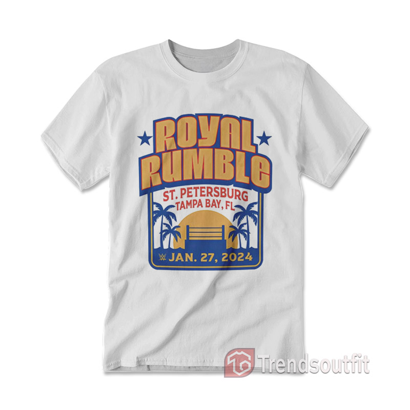 WWE Sportiqe Royal Rumble 2024 St.Petersburg Florida T-shirt