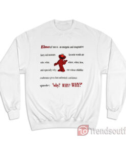 Sesame Street Elmo Definition An Energetic And Imaginative Sweatshirt