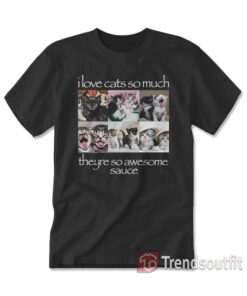 I Love Cats So Much Theyre So Awesome Sauce T-shirt