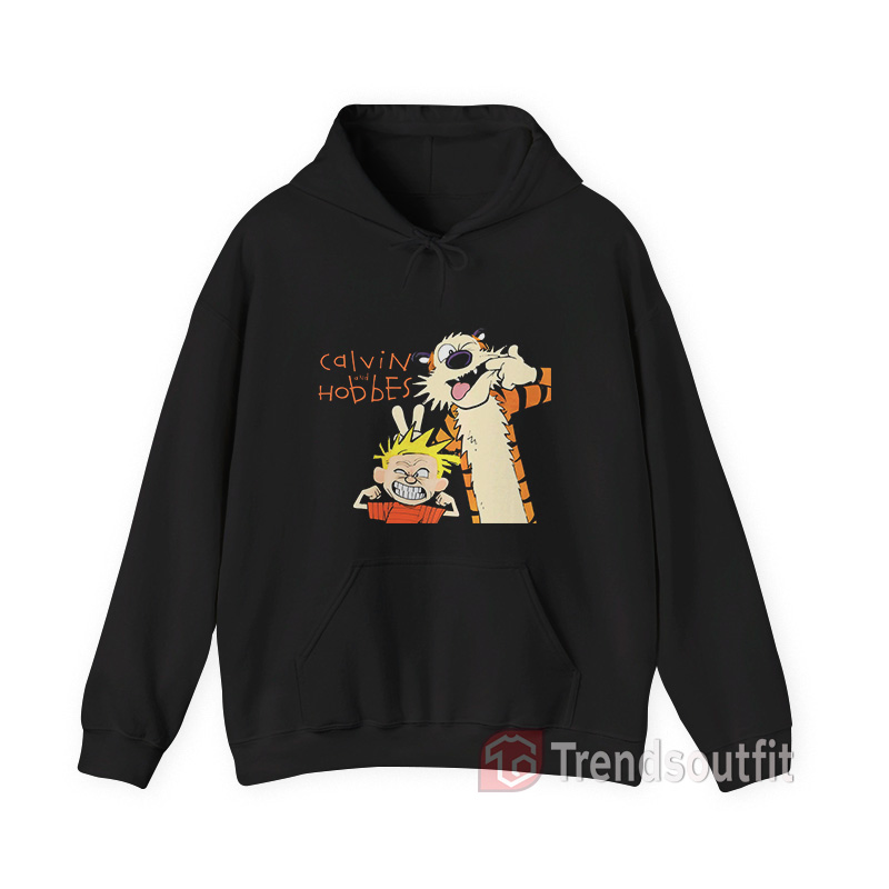 Calvin and Hobbes Smile Together Hoodie