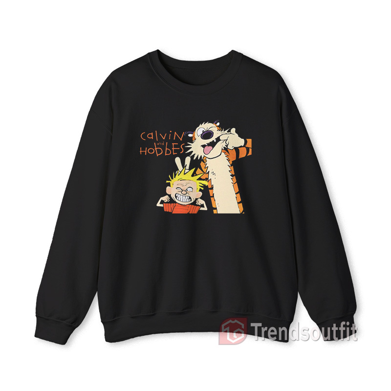 Calvin And Hobbes Smile Together Sweatshirt