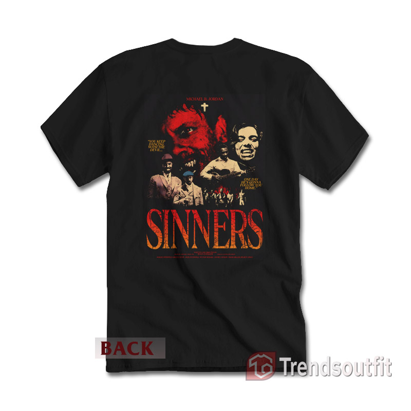Michael B Jordan Sinners Retro T-shirt